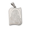 Mother's Day Theme 304 Stainless Steel Pendants STAS-D069-01B-P-1