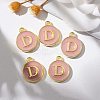 Golden Plated Alloy Enamel Charms ENAM-S118-07D-5