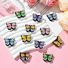 12Pcs 6 Styles Butterfly Food Grade Eco-Friendly Silicone Beads SIL-CJ0001-89-5
