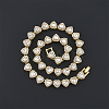 1Pc Heart Zinc Alloy Crystal Rhinestone Cup Chain Tennis Necklaces for Women NJEW-SP0001-06G-5