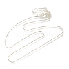 Brass Box Chain Necklaces for Women NJEW-M045-02S-1