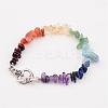 Chip Natural Gemstone Beads Bracelets BJEW-JB02323-1