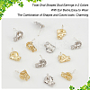 DICOSMETIC 40Pcs 2 Color Alloy Stud Earring Findings FIND-DC0002-19-4
