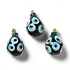 Handmade Evil Eye Lampwork Pendants LAMP-F026-04D-1