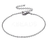 304 Stianless Steel Cable Chain Bracelet Making STAS-CJ0001-134P-1