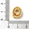 Brass Micro Pave Clear Cubic Zirconia Charms ZIRC-C009-01G-Q-3