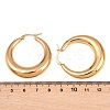Ion Plating(IP) 304 Stainless Steel Hoop Earrings X-EJEW-O096-45G-5