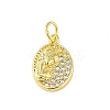 Brass Micro Pave Cubic Zirconia Pendants KK-E111-30G-1