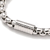 Tarnish Resistant 201 Stainless Steel Box Chain Bracelets for Women BJEW-R318-03C-P-3