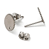 Non-Tarnish 201 Stainless Steel Stud Earring Findings STAS-D045-19P-2