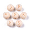 Unfinished Natural Wood European Beads WOOD-S045-143A-01S-1