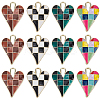 16Pcs 4 Colors Rack Plating Alloy Enamel Pendants ENAM-SC0006-48-1