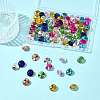 80Pcs 8 Colors Glass Pointed Back Rhinestone RGLA-FS0001-20-8