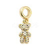 Rack Plating Brass with Cubic Zirconia Pendants KK-Q784-11G-1
