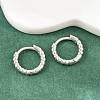 Brass Huggie Hoop Earrings KK-CBA8324-18D-P-1