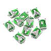Antique Silver Plated Alloy Enamel Links LS-ENAM-H325-01AS-1