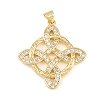 Brass Micro Pave Cubic Zirconia Pendants KK-Z145-05G-01-1
