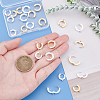 24Pcs 4 Style 201 Stainless Steel Huggie Hoop Earrings Findings STAS-DC0001-23-2