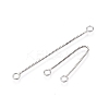 Anti-Tarnish Rhodium Plated 925 Sterling Silver Box Chain Links STER-N016-06P-2