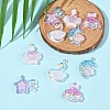 10Pcs 5 Styles Transparent Resin Pendants RESI-FS0002-08-7
