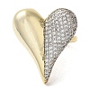Brass Micro Pave Cubic Zirconia Cuff Rings for Women RJEW-G325-12GP-2