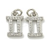 Rack Plating Brass Micro Pave Cubic Zirconia Pendants KK-K386-02E-P-1