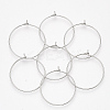 304 Stainless Steel Hoop Earring Findings LS-X-STAS-T047-17-1