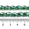 Transparent Electroplate Glass Beads Strands EGLA-A037-T6x8mm-B15-4