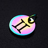 Rainbow Color Ion Plating(IP) 201 Stainless Steel Charms STAS-Q201-JN166-3-2