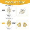 10 Bags Alloy Rhinestone Magnetic Clasps RB-FS0001-08G-4