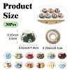 30Pcs Large Hole Resin European Beads OPDL-YW0001-07-3