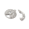Rack Plating Brass Micro Pave Clear Cubic Zirconia Fold Over Clasps KK-A222-14P-2