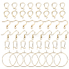 Brass Hoop Earring Findings KK-HS0002-07-1