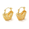 Hollow Basket Brass Hoop Earrings for Women EJEW-G399-03C-G-1