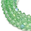 Transparent Electroplate Glass Beads Strands GLAA-F029-2mm-D24-3