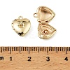 Heart Brass Pendant Rhinestone Settings KK-A276-12LG-3