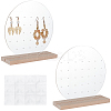 Round Transparent Acrylic Earring Stud Display Stand ODIS-WH0015-95-1