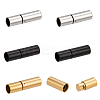 6Pcs 3 Colors 304 Stainless Steel Bayonet Clasps FIND-PH0021-89B-1