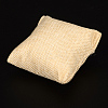 Wood Covered with Burlap Jewelry Bracelet Watch Displays BDIS-F001-02-3