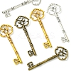 6Pcs 3 Colors Tibetan Style Zinc Alloy Big Pendants FIND-FS0002-55-3