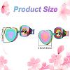 ANATTASOUL 8Pcs 4 Colors Iron Heart Stud Earrings for Women EJEW-AN0002-86-2