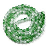 Crackle Baking Paint Imitation Jade Glass Beads Strands X1-DGLA-T003-8mm-07-3