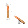 Transparent Resin & Walnut Wood Pendants RESI-CJ0001-78-2