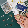 32Pcs 4 Colors Brass Micro Pave Cubic Zirconia Screw Clip-on Earring Findings KK-SC0005-55-3