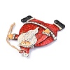 Santa Claus/Father Christmas Iron Ornaments HJEW-G013-17-3
