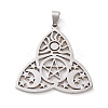 Non-Tarnish 304 Stainless Steel Hollow Pendants LS-STAS-P313-04P-2