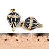 Brass Micro Pave Cubic Zirconia Enamel Pendants KK-Z146-06G-02-3