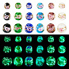 72Pcs 18 Styles Luminous Handmade Gold Sand Lampwork Beads LAMP-TA0001-39-2