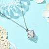 Crystal Cage Holder Necklace NJEW-JN04602-01-3
