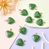Imitation Jade Glass Pendants GLAA-YW0003-01A-5